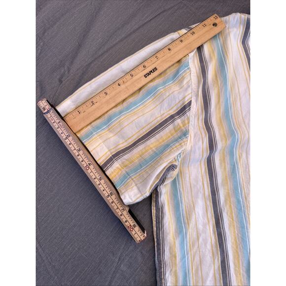 O’neill Mens Shirt XXL Y2K Multicolor Stripe Short Sleeve Tropical Island - Picture 5 of 7
